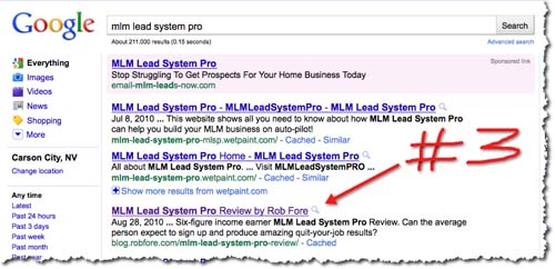 My Lead System Pro Results